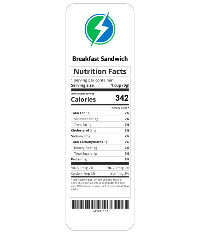 Jolt label b sandwich