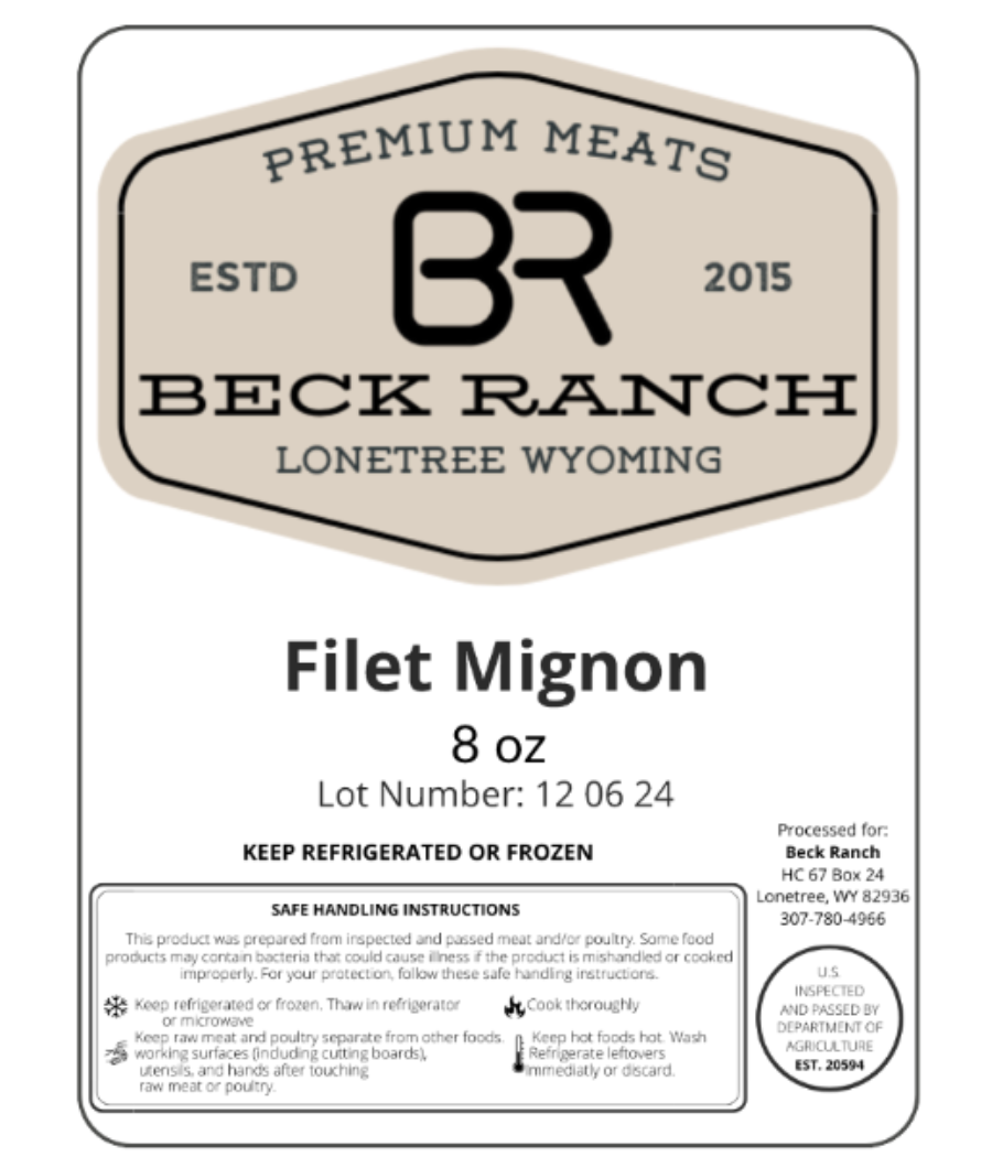 Meat label