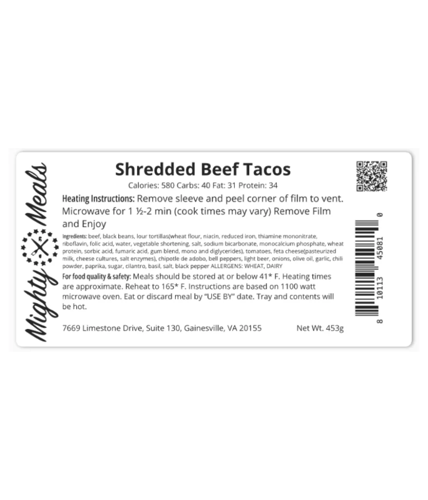 Beef label