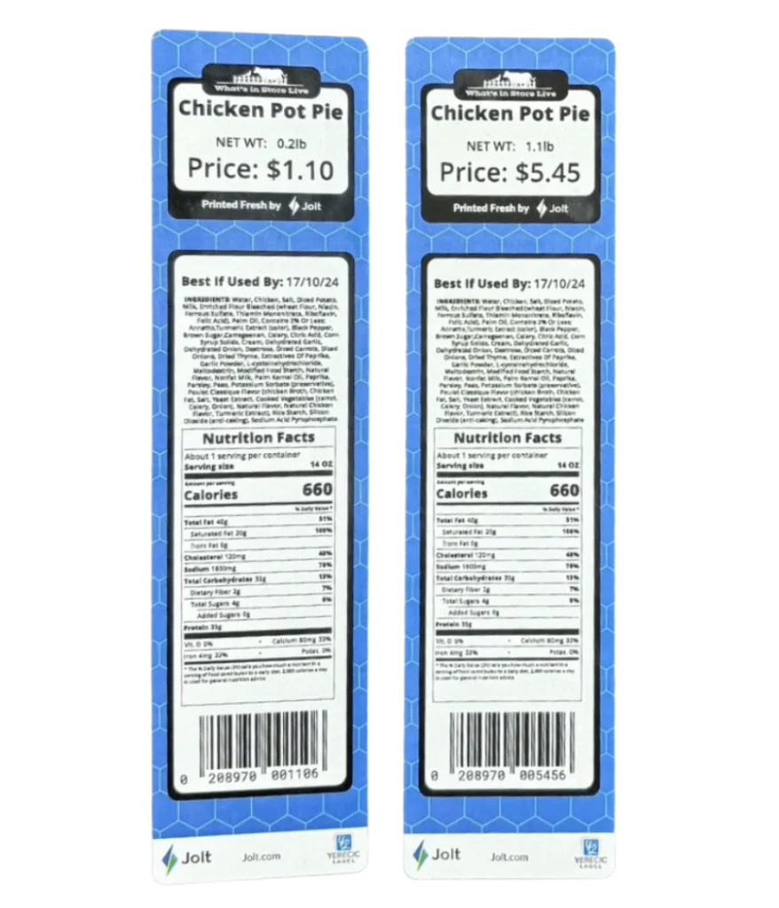 Colored print labels