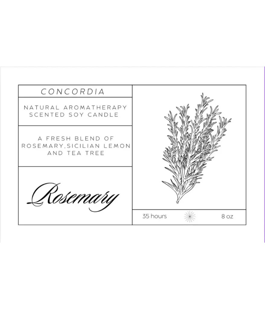 Rosemary candle label